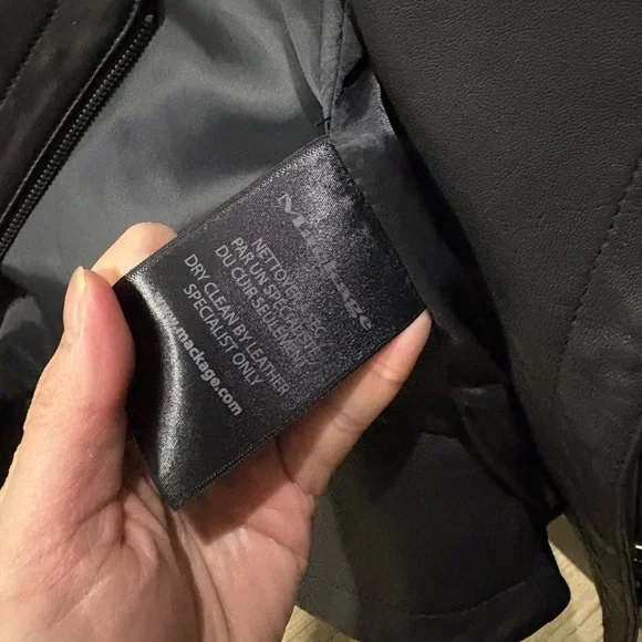 Mackage Women's Sleek Black Leather Jacket - Picture 3 of 4